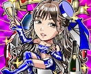 バイクや愛車とビックリマン風似顔絵イラスト承ります デジタルギフトやSNSアイコン、誕生日プレゼントなどに！ イメージ7