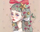 商用OK.ガーリーなカラーイラスト描きます アナログチックなレトロでオシャレなカラーイラストです。 イメージ4
