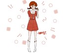 可愛い女の子描きます レトロでポップなオリジナルイラストを描きます イメージ5