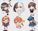 ミニキャラのイラストを作成します SNSアイコン等に使えるミニキャライラスト作成します！ イメージ2