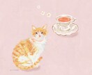やさしい絵本タッチの動物イラスト描きます 猫、犬、うさぎなどペットの魅力をやさしいタッチで表現します。 イメージ5
