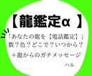 龍鑑定α電話であなたの龍の鑑定をします 電話【龍鑑定】あなたの龍の数は？色は？龍からのガチメッセージ イメージ1