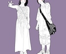 最短即日納品！シンプルな白黒似顔絵描きます 全身OK！写真を元に作成いたします！ イメージ5