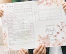 送料無料 名前入り桜の婚姻届2枚を作成します 水彩の花と2人の名前を入れた婚姻届で特別な一日を彩りませんか イメージ1
