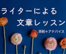 ライターがあなたの文章を添削＆アドバイスをします ◎単発利用OKの格安レッスン！あなたの文章をぐっと魅力的に イメージ1