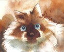 写真などからペットの絵、水彩でお描きします 複数の画像から一枚の画像に仕上げることもできます。 イメージ2