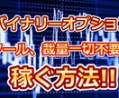 バイナリーオプションで裁量一切なしの方法教えます バイナリーオプションでツールなし！裁量一切なし！で稼ぐ方法！ イメージ1