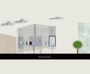 CAD図面を「伝わる」プレゼンパースにします 建築学生が空気感のあるコラージュ・ダイアグラムを作成します。 イメージ3