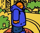 ユーモラスでキュートな人物・動物イラスト描きます 商用OK！挿絵やグッズなどを個性的に彩りたい方へ イメージ5