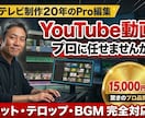 テレビ経験20年以上｜YouTube動画編集します テレビ制作の経験で「見やすく面白い」動画に仕上げます！ イメージ1