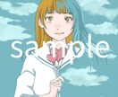 SNSアイコン描きます おしゃれで目を引くワントーンカラーのイラストです♪ イメージ2