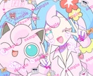 個性的で可愛いイラストを作成します キラキラの瞳が可愛いイラスト制作します！ イメージ6