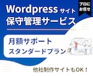 ワードプレスで制作したサイトの保守・管理を承ります 【スタンダードプラン】ホームページ保守・管理サービス イメージ1