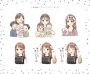 やさしいタッチ♪可愛い正面or斜めアイコン描きます 色んなテイストの可愛いアイコンをご提供 イメージ9