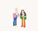 思い出の瞬間をイラストにします 写真から、Instagramやお祝い用のイラスト作成します！ イメージ1