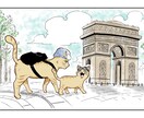 希望の背景に合わせたイラストを作製します 実際にある風景やイメージの風景にキャラクターを描きます イメージ2