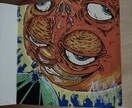 アナログで一枚絵を描かせていただきます ちょっと不気味でポップな絵をアナログで描いています！ イメージ1