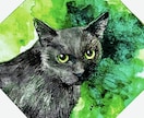 ペットの写真から、水彩画を手描きします 一般社団法人光風会で猫の絵を描いてきた作家が作品を制作します イメージ1