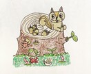 ゆるーく心がほっこりするようなイラスト描きます エネルギー、周波数をあげたい方イラストもって上がりましょう。 イメージ1