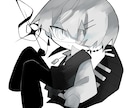 不穏・低彩度なミニキャラSDイラストをお描きします ✦グッズ制作・動画制作にご利用いただけるダークSDイラスト✦ イメージ9