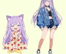 IRIAM等の立ち絵作成します 少女漫画っぽいイラストを描きます!! イメージ4