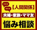 夫婦・家族・ママ友のお悩み相談をチャットで聞きます チャット｜子育て｜育児｜｜夫婦関係｜家族｜ママ友｜人間関係 イメージ1