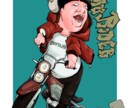 かっこよく個性的なタッチでイラスト作成致します 一枚絵、挿絵、動画、グッズなどで個性に差をつけたい方へ イメージ7