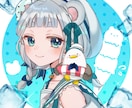 商業利用可能！バストアップイラスト描きます キラキラ可愛いSNSアイコンにも使えるバストアップイラスト！ イメージ3