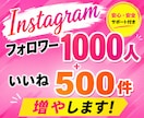 インスタフォロワー1000+いいね500増やします フォロワーといいねをまとめて依頼したい方へ。お得なセット！ イメージ1
