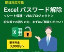 Excelのロック解除（シート・VBA）代行します パスワードを紛失してしまった方、まずはご相談ください！ イメージ1