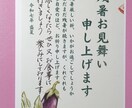 印刷＋手書きによる、残暑お見舞いを代筆します 心温まる万年筆による繊細な文字で、残暑お見舞いに特別な彩りを イメージ2