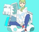 イラストでSNS用アイコンをデザインします あなたのアイコンをシンプルでお洒落にしてみませんか？ イメージ1