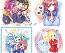 アイコン（Twitter等）描きます ポップでかわいいアイコン描きます！女の子イラストが得意です！ イメージ1