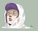 オシャレなSNSアイコン描きます 鉛筆タッチの線に鮮やかな色で見た人の目を引くイラスト イメージ2