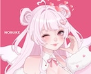 商用可❣️ポップでかわいい女性イラスト描きます 配信背景／アイコン／ヘッダー／一枚絵／グッズ／記念イラスト イメージ5