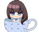 商用利用込み！ティーカップ量産イラスト制作します かわいいティーカップに入ったキャラクターを描きます！ イメージ8