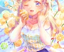幻想的な可愛い女の子と綺麗な背景イラスト作成します パステルカラーのアナログ感ある幻想的な可愛い女の子イラスト イメージ5