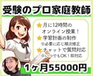 1ヶ月いつでも質問対応＋12コマの授業をします オンライン授業12コマ＋学習計画作成＋いつでも質問対応◎ イメージ1