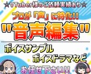 プロが「声」に特化した音声編集を格安でお届けします ボイスドラマやボイスサンプル等の音声編集、お任せください♪ イメージ1