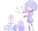 無制限で絵の具のようなゆるい絵を描きます 一枚絵/アイコン/歌ってみた/等の相談はお気軽にください イメージ3