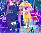 ネオンや深海のようなSNS用アイコン描きます アイコン以外にも☆サムネイルや挿絵◇プレゼント用などなど！！ イメージ3