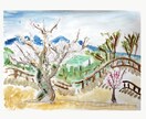 イラストを描きます クレヨン、水彩、色鉛筆を使い風景、花、野菜、などを描きます。 イメージ3