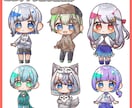 可愛いミニキャラ立ち絵制作します 納品実績件数150件以上のイラストレーターが制作します！ イメージ1