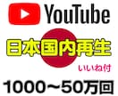 YouTube 日本国内の再生増加お手伝い致します 1000回〜（日本人）／ ユーチューブ視聴回数（収益化）宣伝 イメージ1