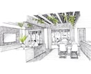 イメージスケッチを制作致します 手描きで建築、インテリア、イベントパースを描きます。 イメージ1