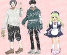TRPG、IRIAM向け立ち絵を作成いたします すこしむっちりとした絵柄のアニメ塗りです イメージ1