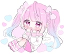 かわいい女の子のイラスト描きます SNSアイコンにぴったりなキラキラな女の子たちを描きます♡ イメージ3