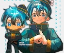 バストアップ1体+ミニキャラ1体を描きます 鮮やかな色調の厚塗りイラストを制作します イメージ2
