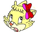 擬人化された猫のイラストアイコンは和ませます 全可8点ある女の子の可愛い猫のアイコンは色々な場面に使えます イメージ4