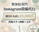 整体院専門｜週2回インスタ投稿代行します ネタ考案から画像制作まで全て代行！集客に直結する投稿をお届け イメージ1